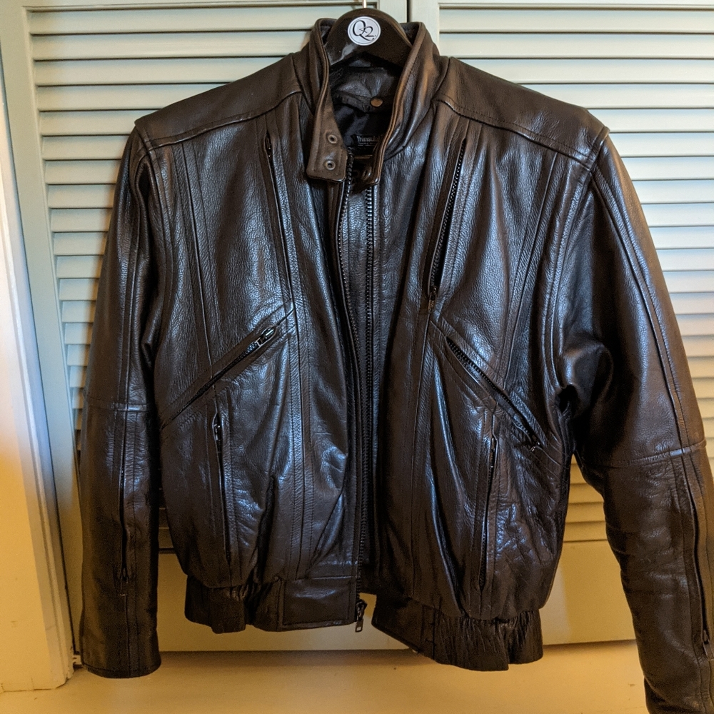 Black motorcycle jacket